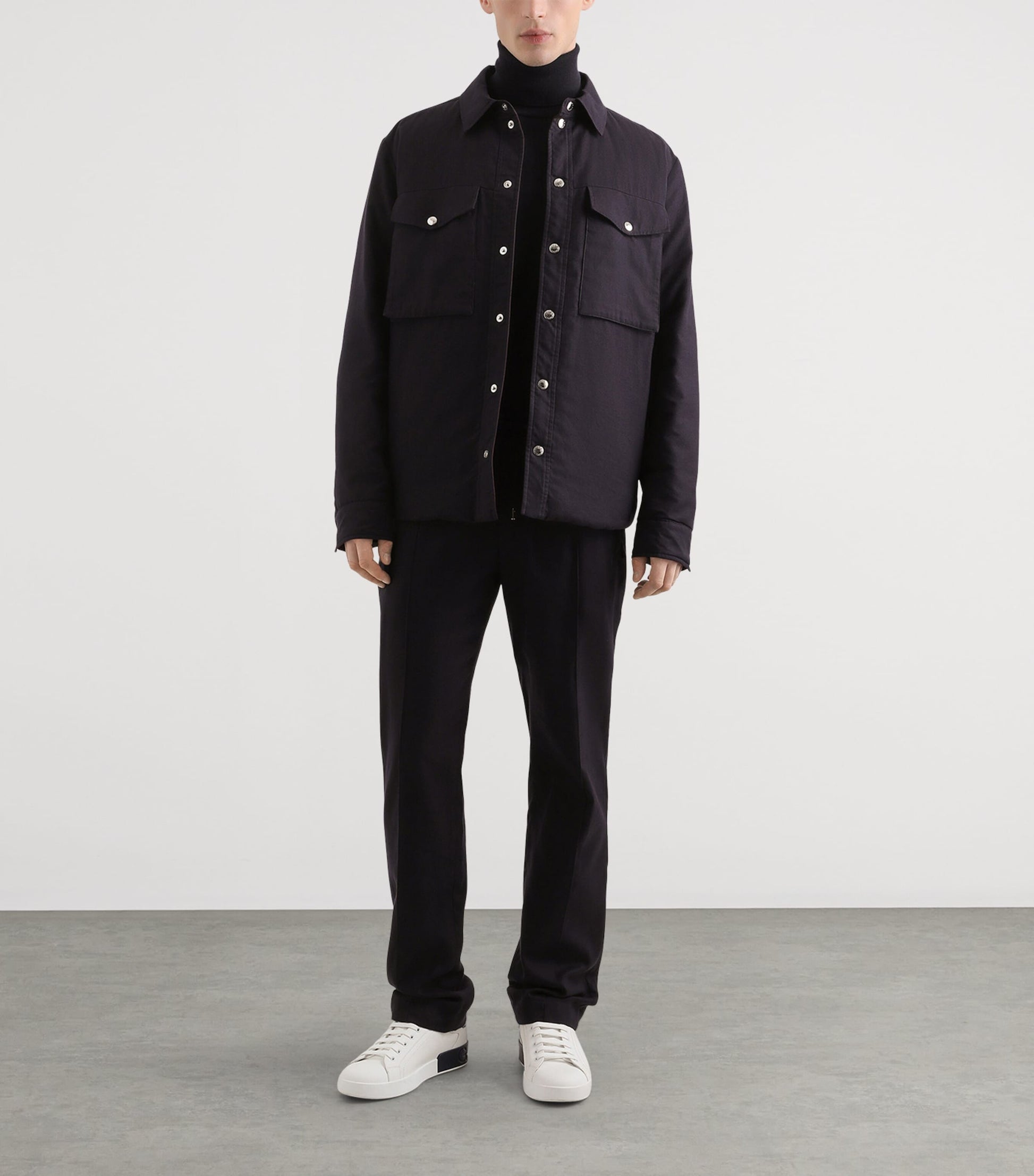 Dolce & Gabbana Multi Cotton-Blend Reversible Shirt Jacket