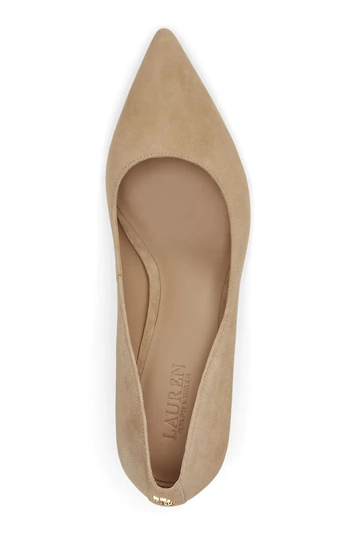 Lauren Ralph Lauren обувки с ток от велур Adrienne