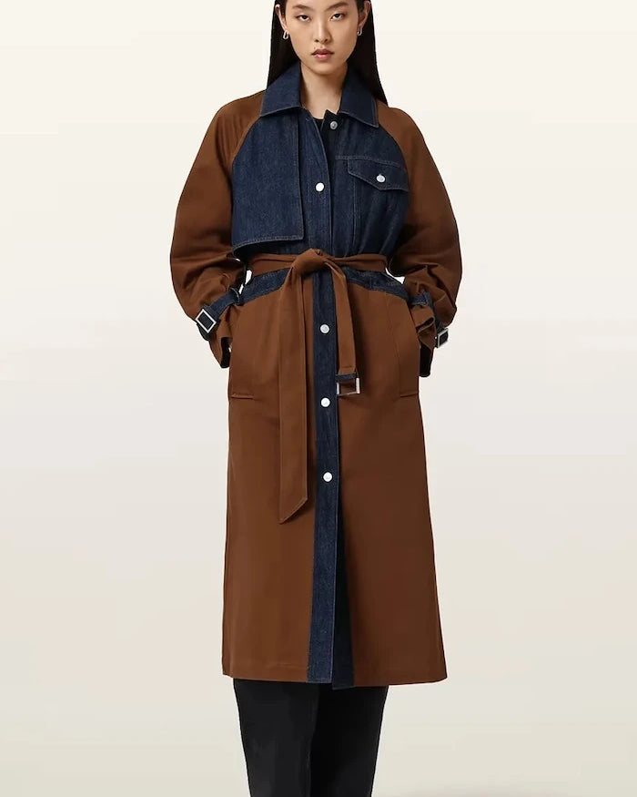 AllSaints pamuklu kadın trençkot DAYLY TRENCH