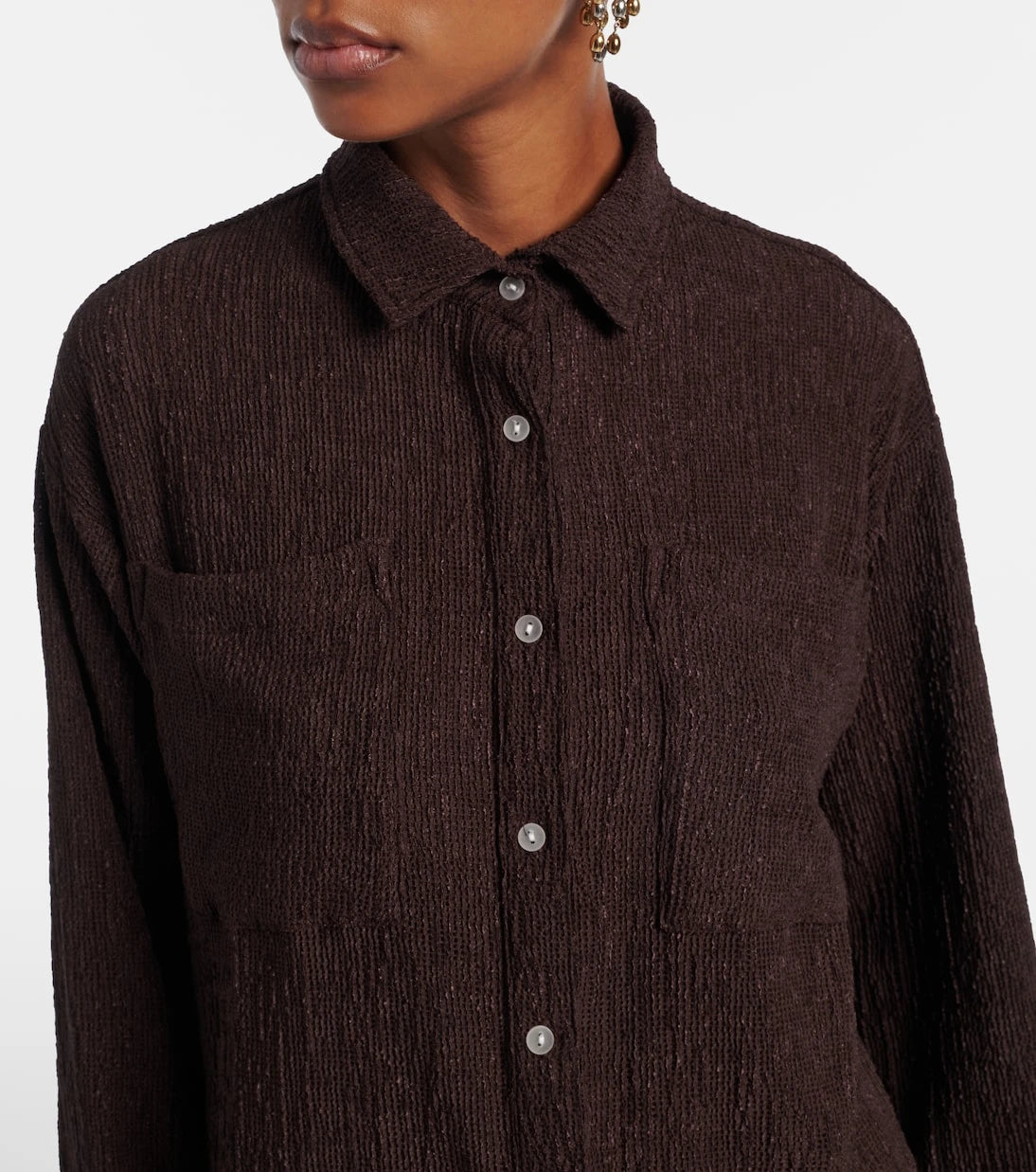 Jade Swim - Mika seersucker shirt