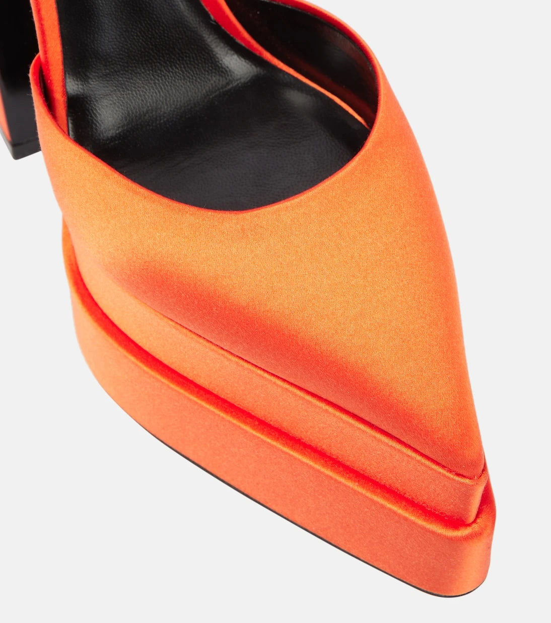 Versace - Aevitas Pointy satin platform pumps