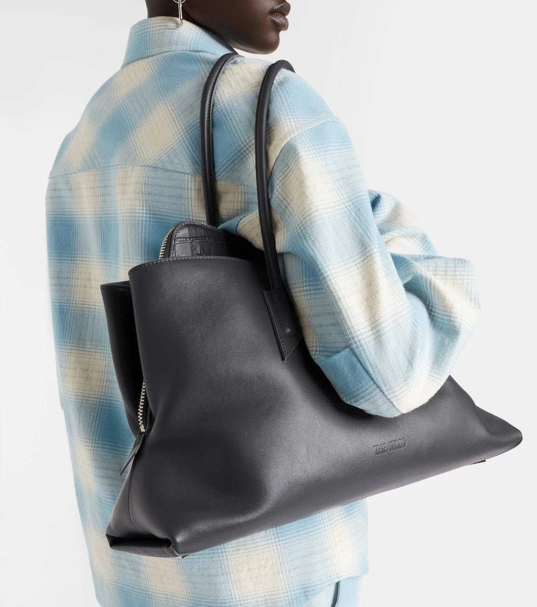 The Attico - La Passeggiata Medium leather tote bag