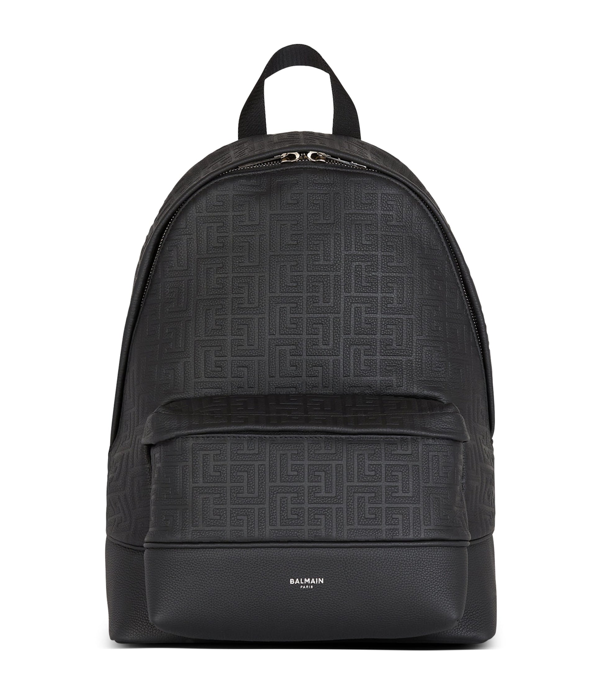 Balmain Leather PB Monogram Backpack