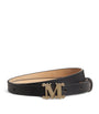Black Leather Monogram Belt
