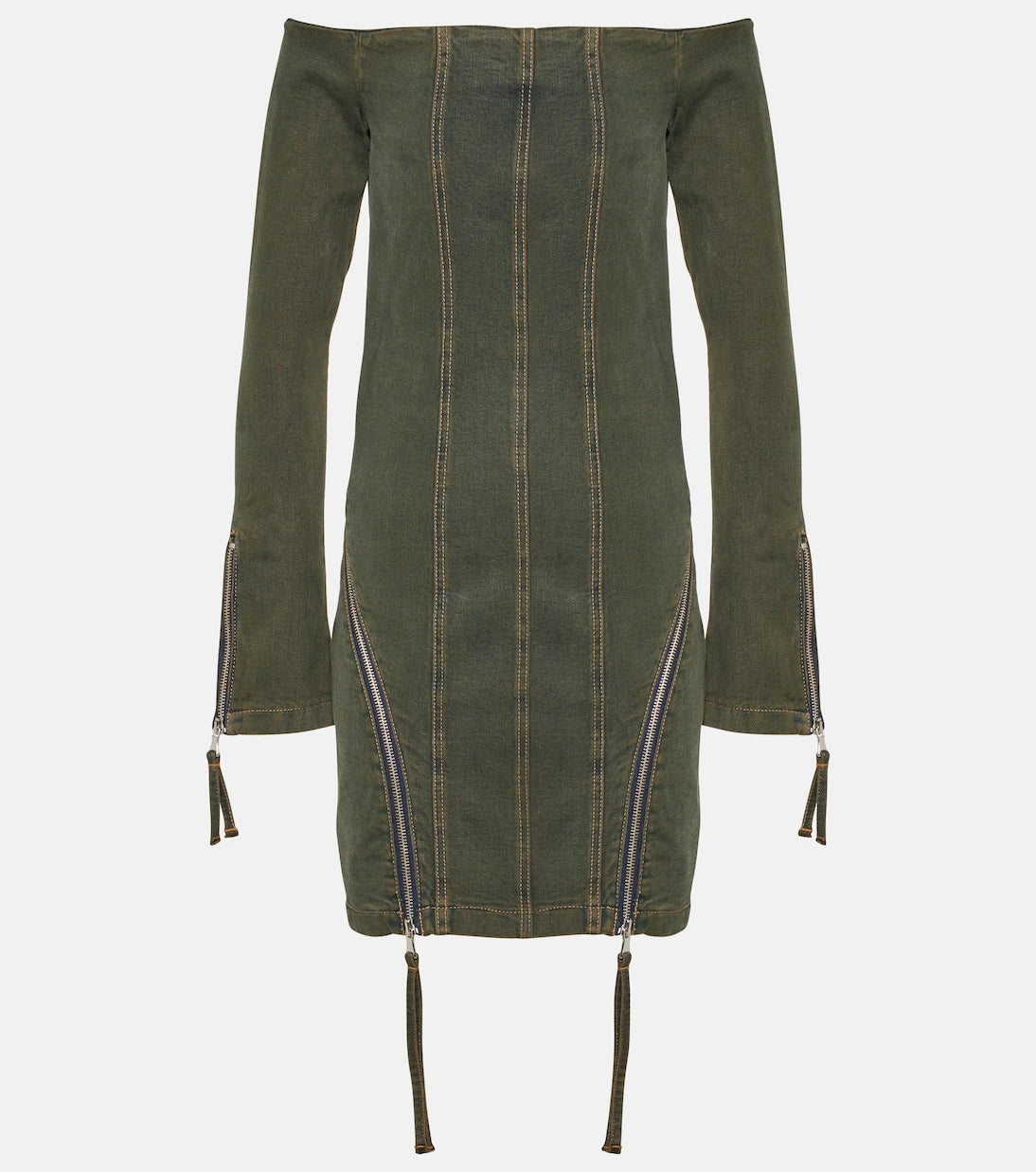 Blumarine - Off-shoulder denim minidress