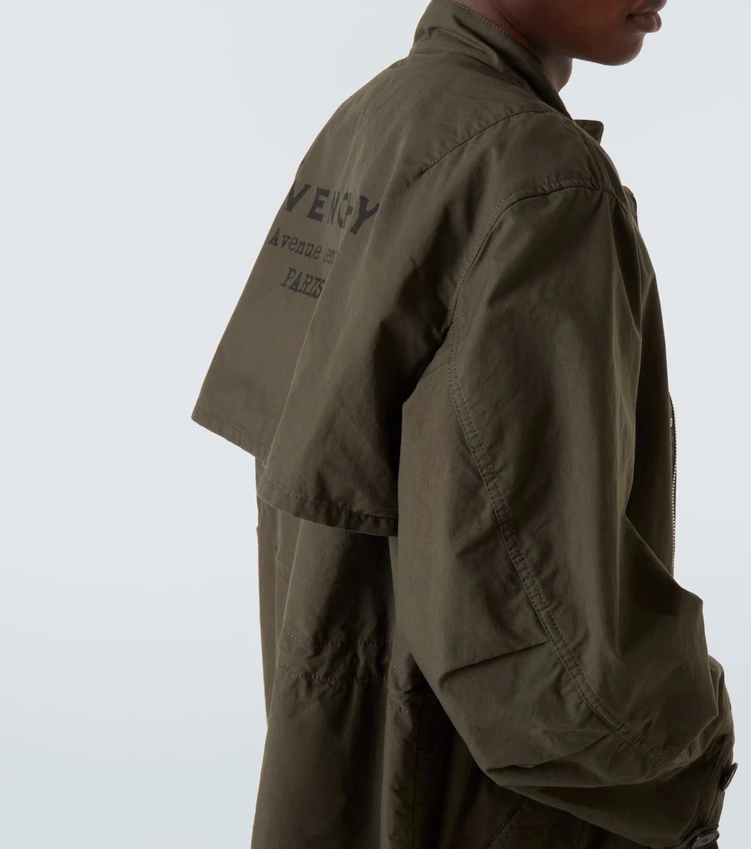 Givenchy - Givenchy Stamp cotton-blend raincoat