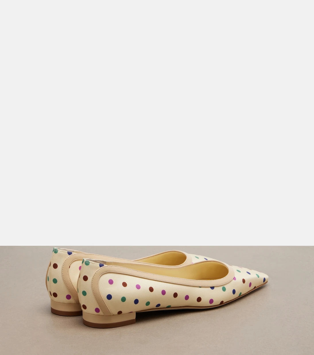 Manolo Blahnik - Filotas leather-trimmed polka-dot ballet flats