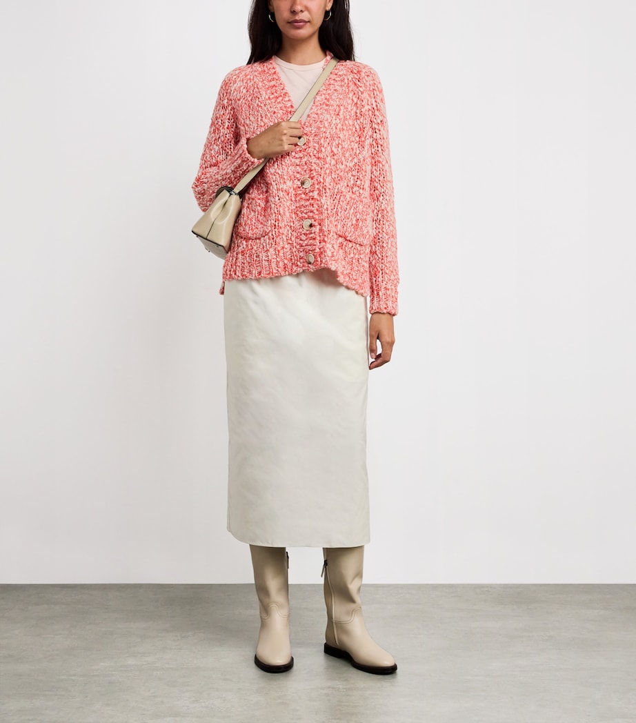 MAX&Co. Red Wool-Blend Cardigan