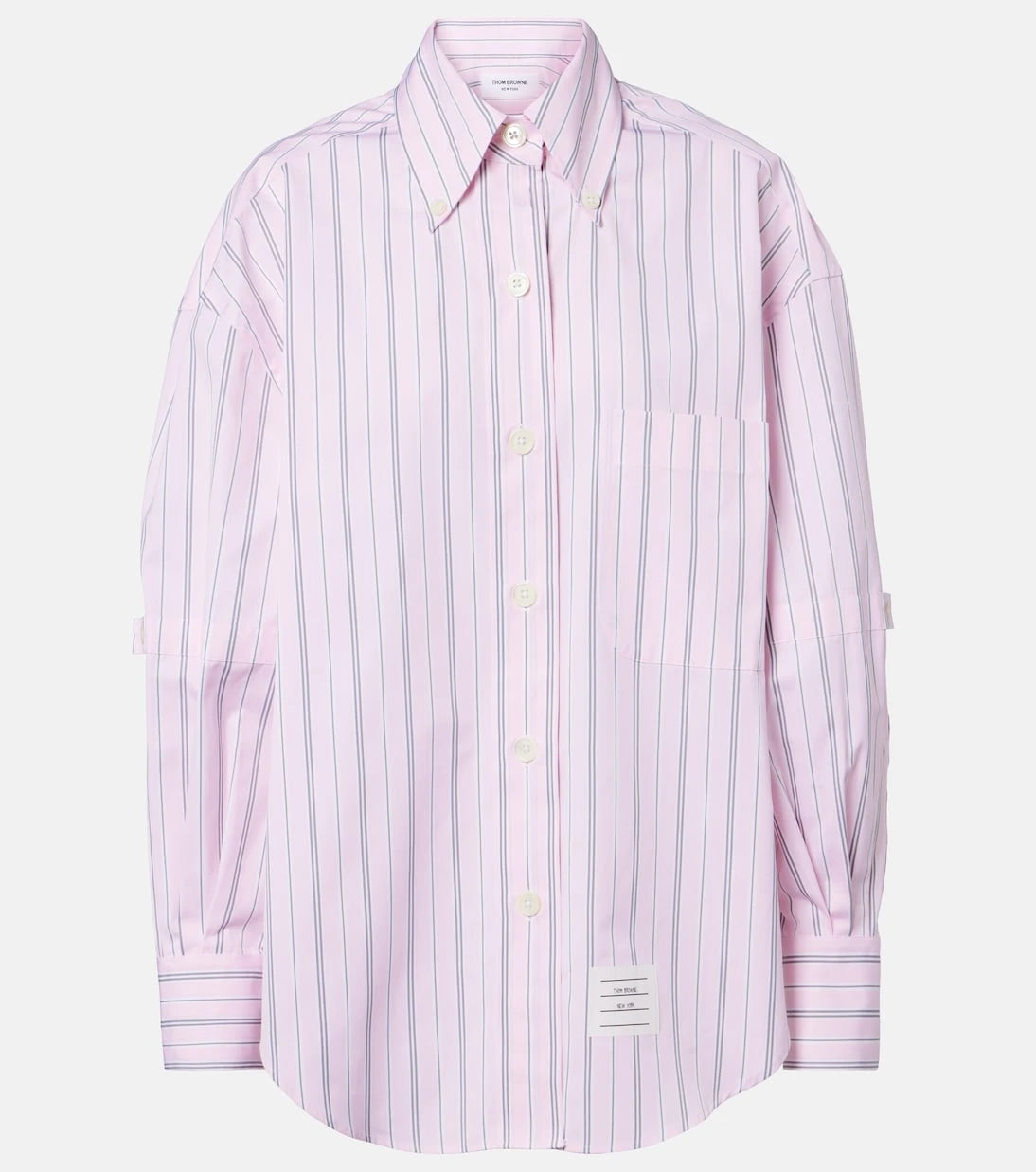 Thom Browne - Striped cotton poplin shirt