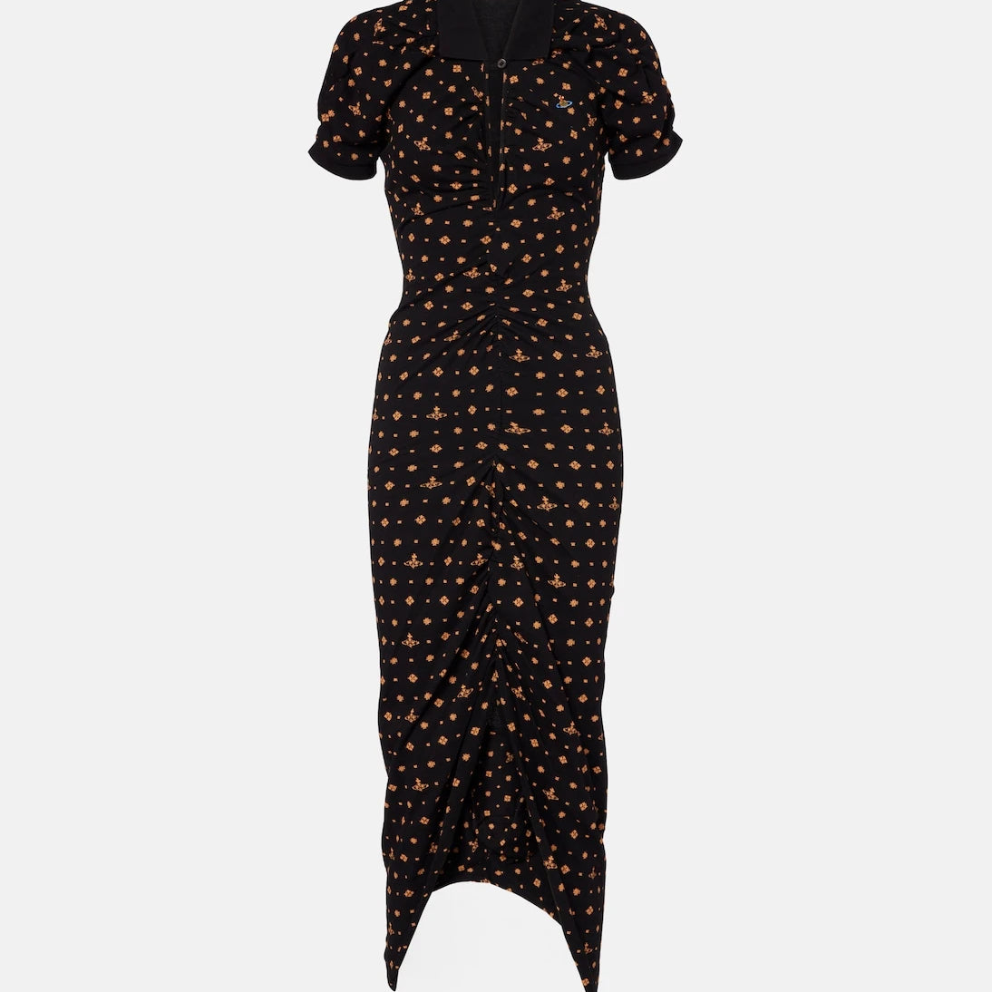 Vivienne Westwood - Pulling draped cotton midi dress