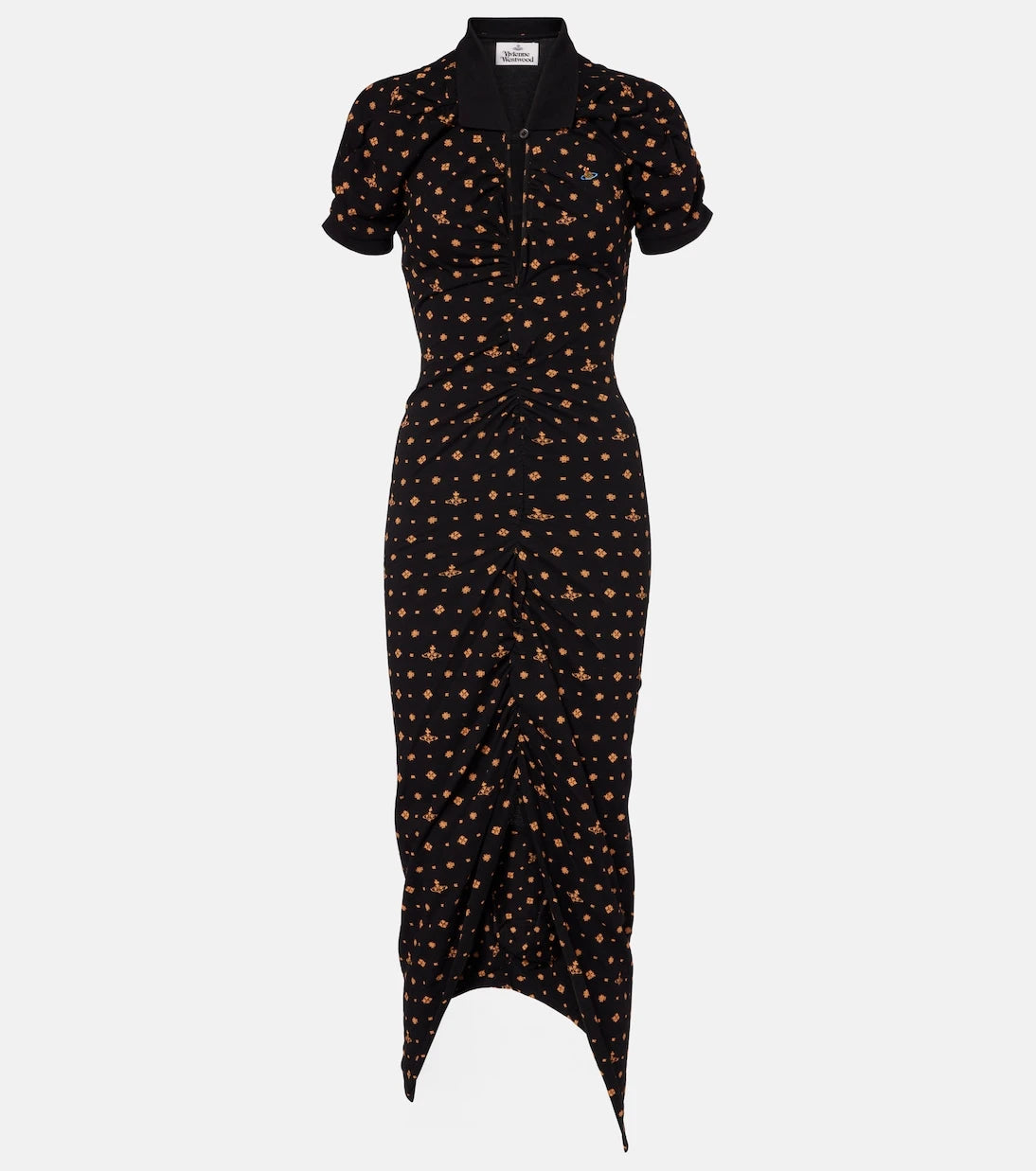 Vivienne Westwood - Pulling draped cotton midi dress