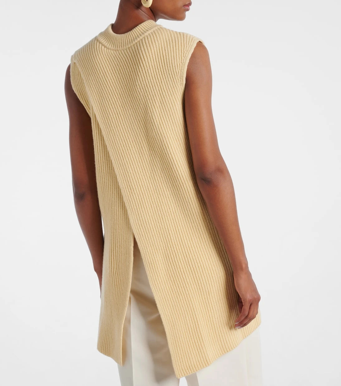 Jil Sander - Oversized ribbed-knit wool vest