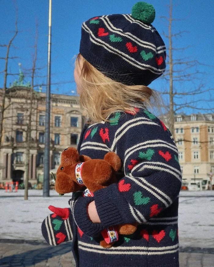 Детска жилетка с въ;на Konges Sløjd BELOU KNIT CARDIGAN