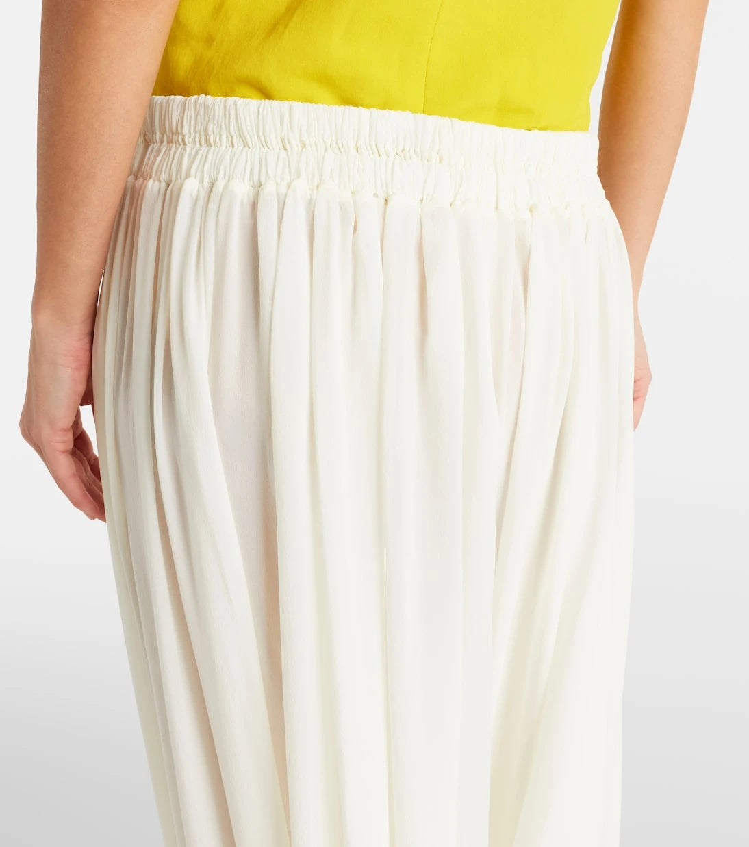Alaïa - Silk-blend wide-leg pants