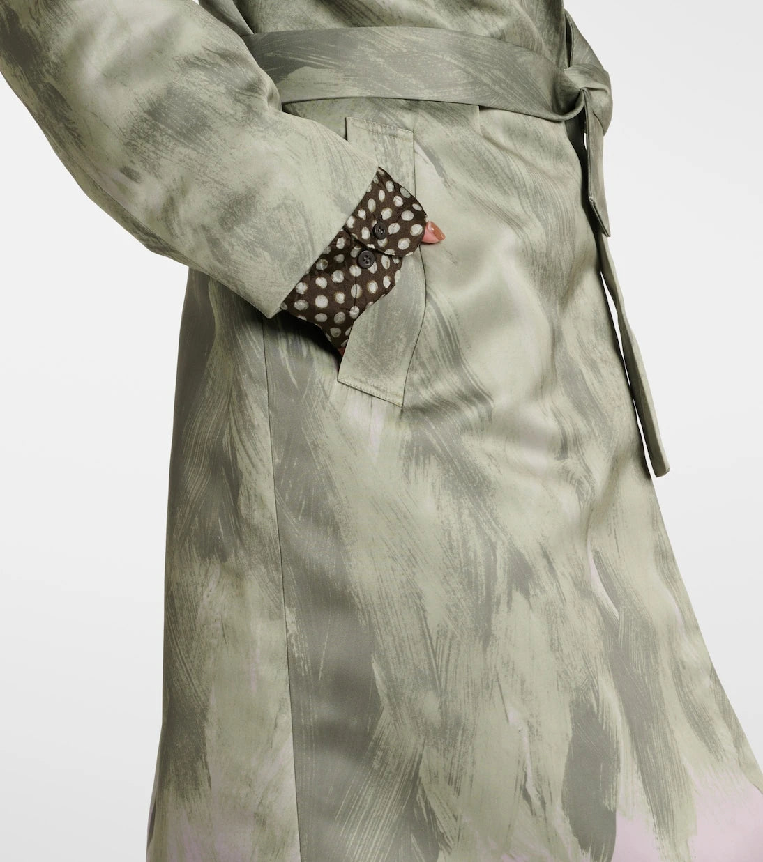 Dries Van Noten - Satin wrap coat