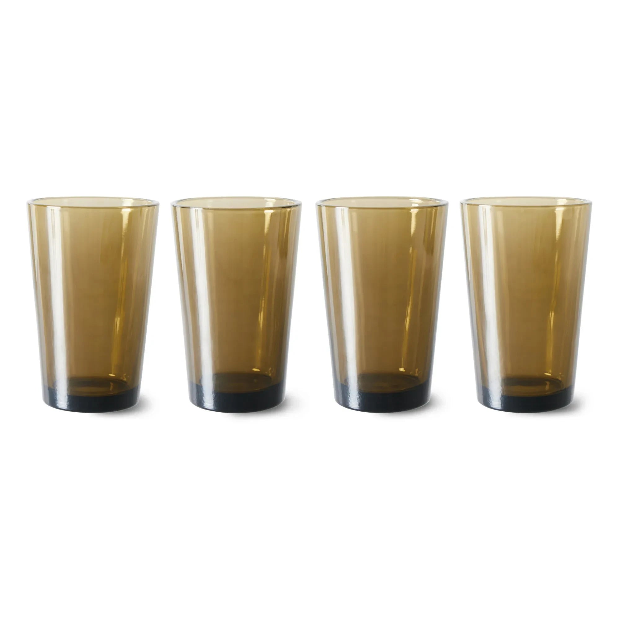 HKliving - 70s Cups - Set of 4 | Brown