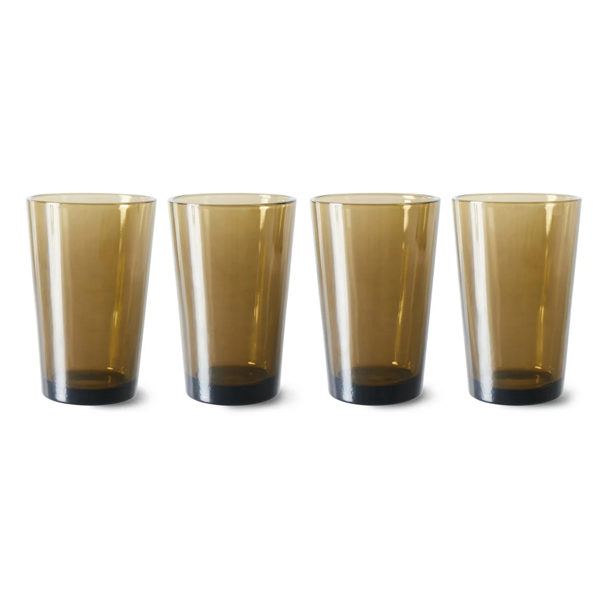 HKliving - 70s Cups - Set of 4 | Brown
