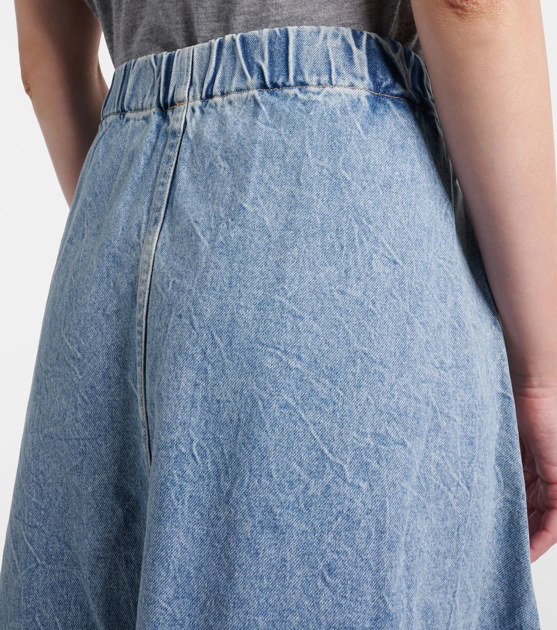 Agolde - x Maria McManus denim midi skirt