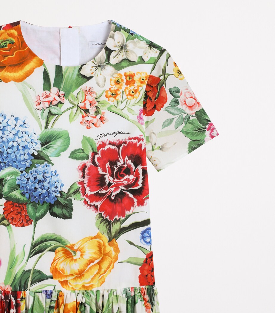 Dolce & Gabbana Kids Cotton Floral Dress (8-12+ Years)