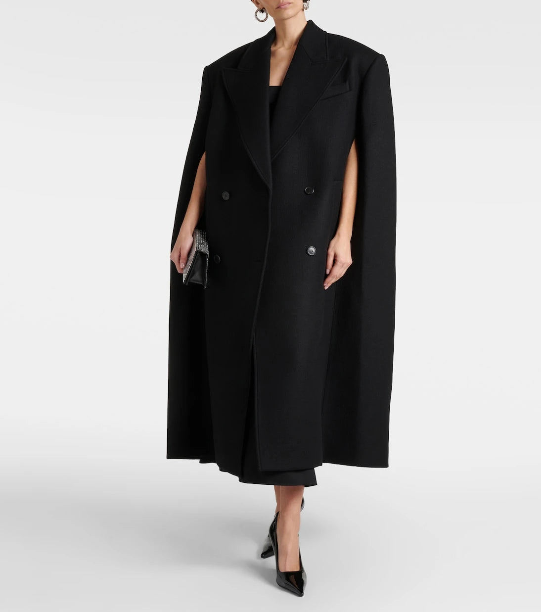 Wardrobe.NYC - كاب مزدوج الصدر من صوف الفيرجن