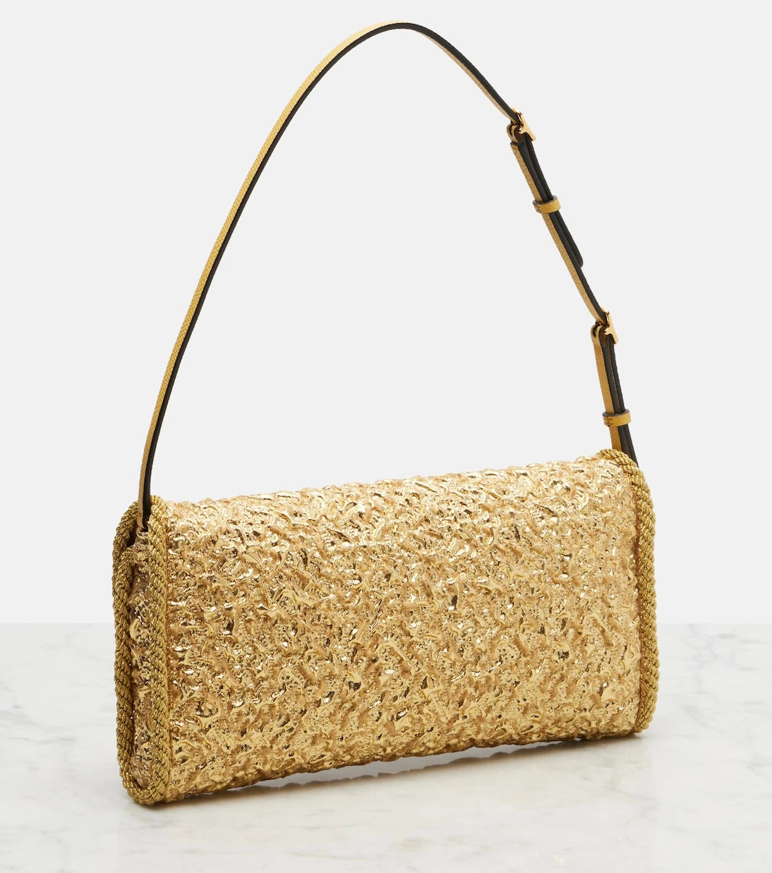 Valentino Garavani - DeVain Small cloqué jacquard shoulder bag