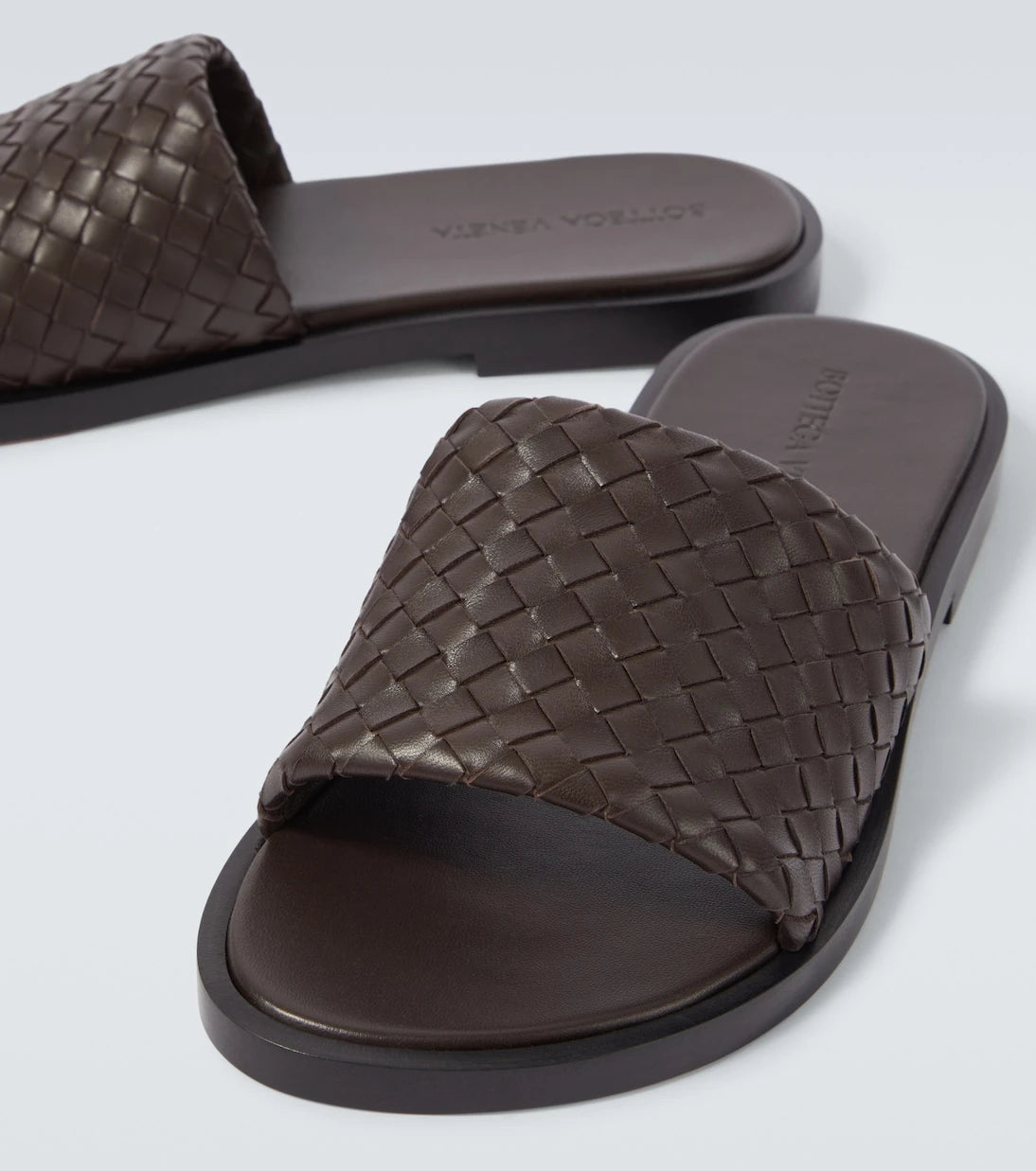 Bottega Veneta - Elio Intrecciato leather slides