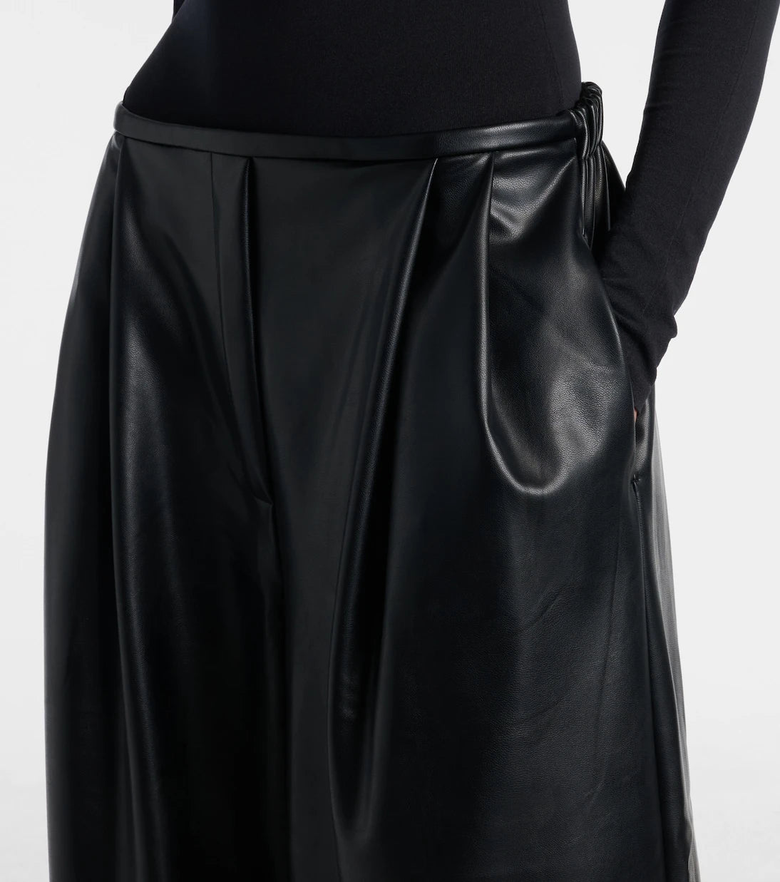 Norma Kamali - Pleated high-rise wide-leg pants