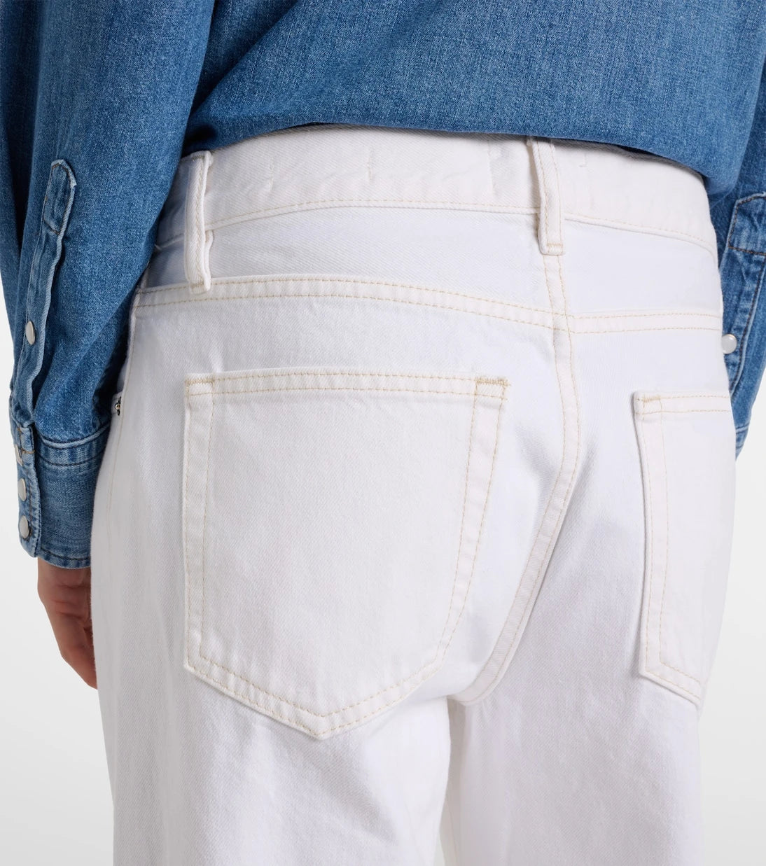 Frame - Bubble mid-rise wide-leg jeans