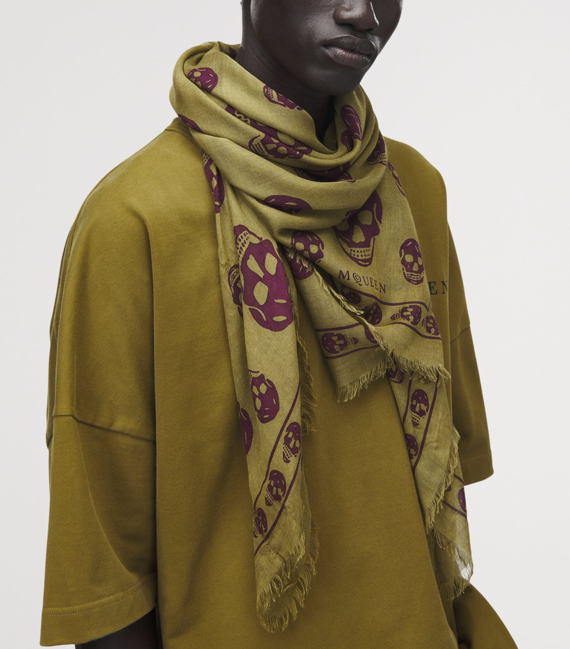 McQueen Modal-Silk Skull Scarf