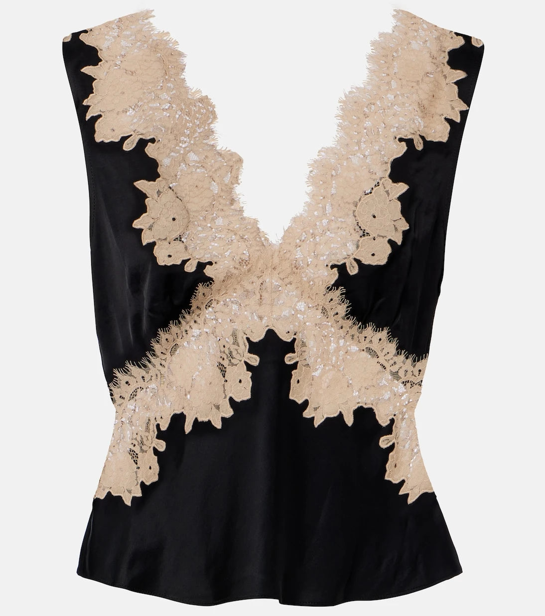 Rixo - Emmie lace-trimmed satin top