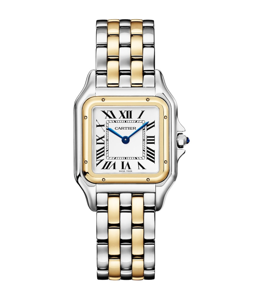 Medium Yellow Gold and Stainless Steel Panthère de Cartier Watch 27mm