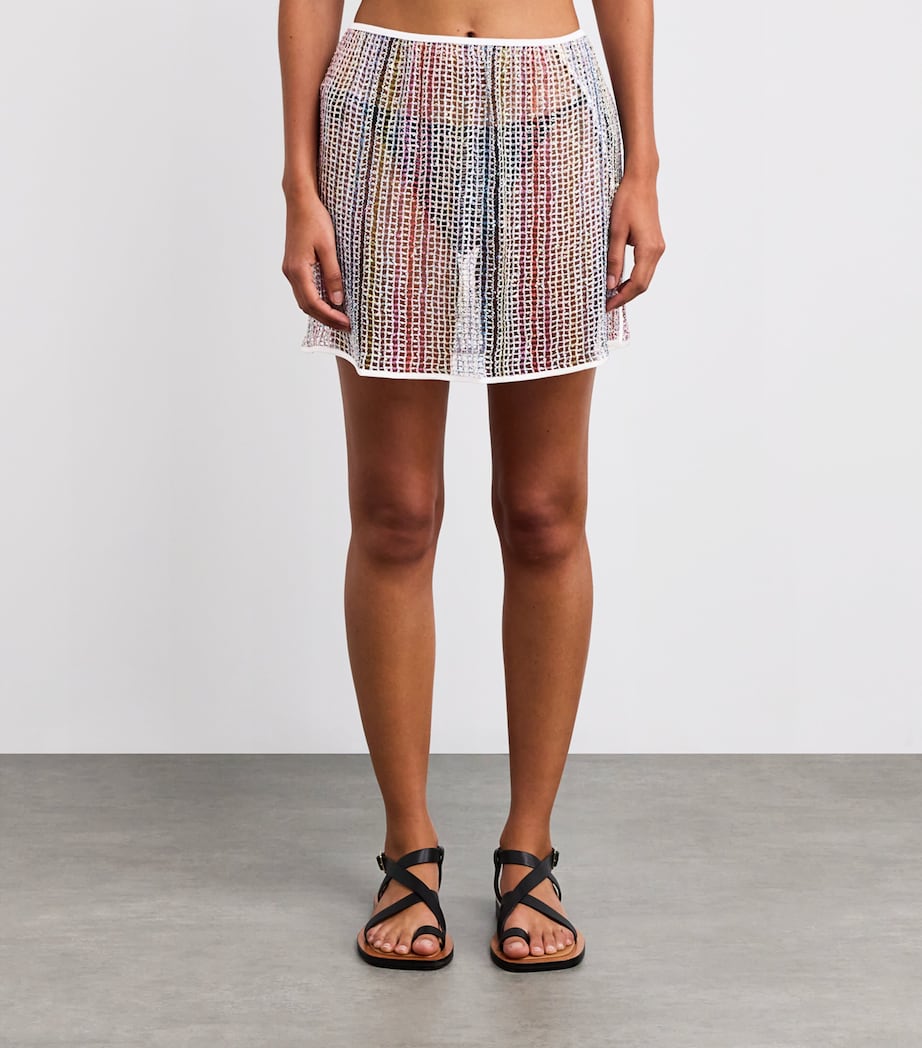 Missoni Multi Open-Knit Sequinned Mini Skirt