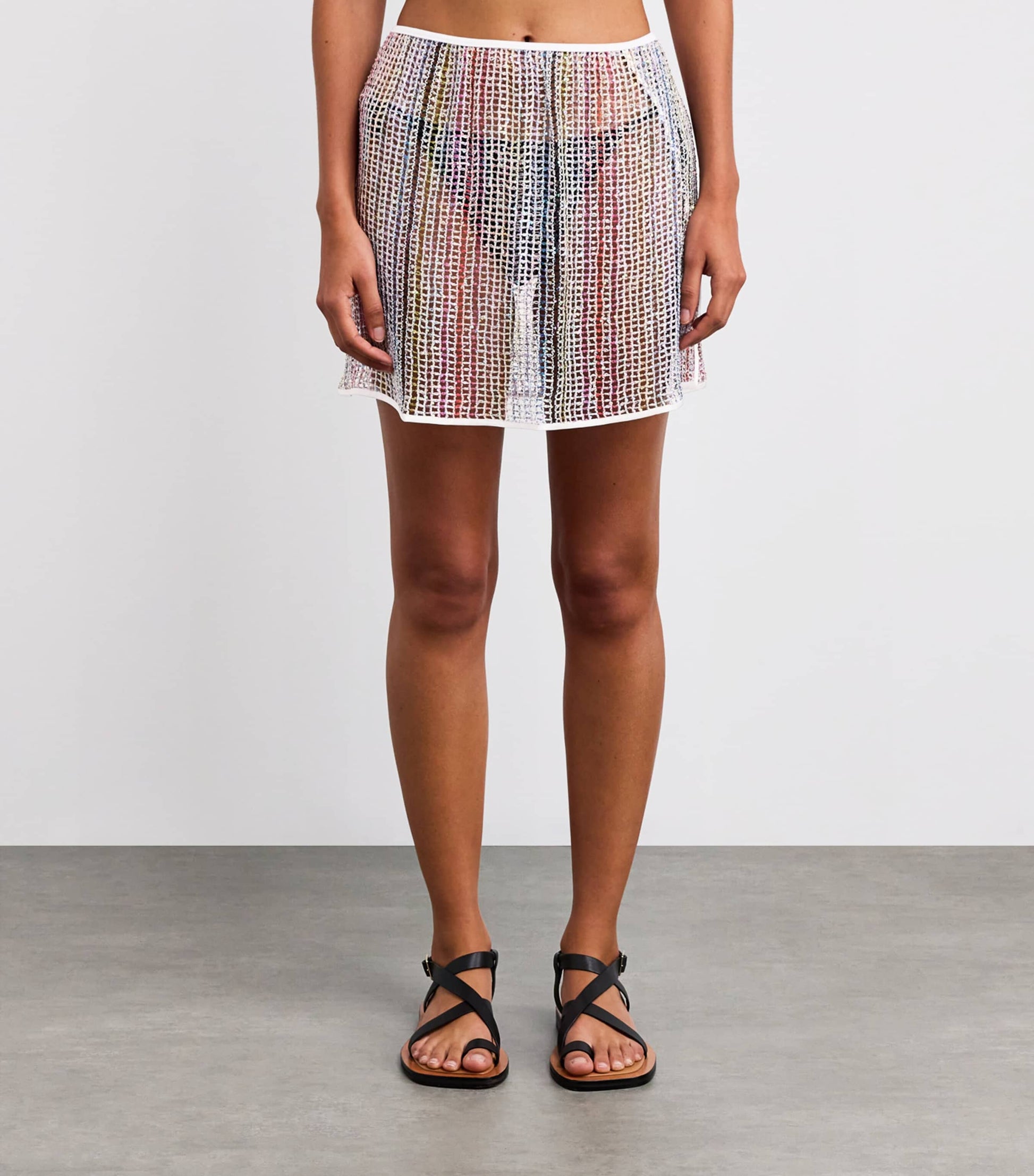 Missoni Multi Open-Knit Sequinned Mini Skirt