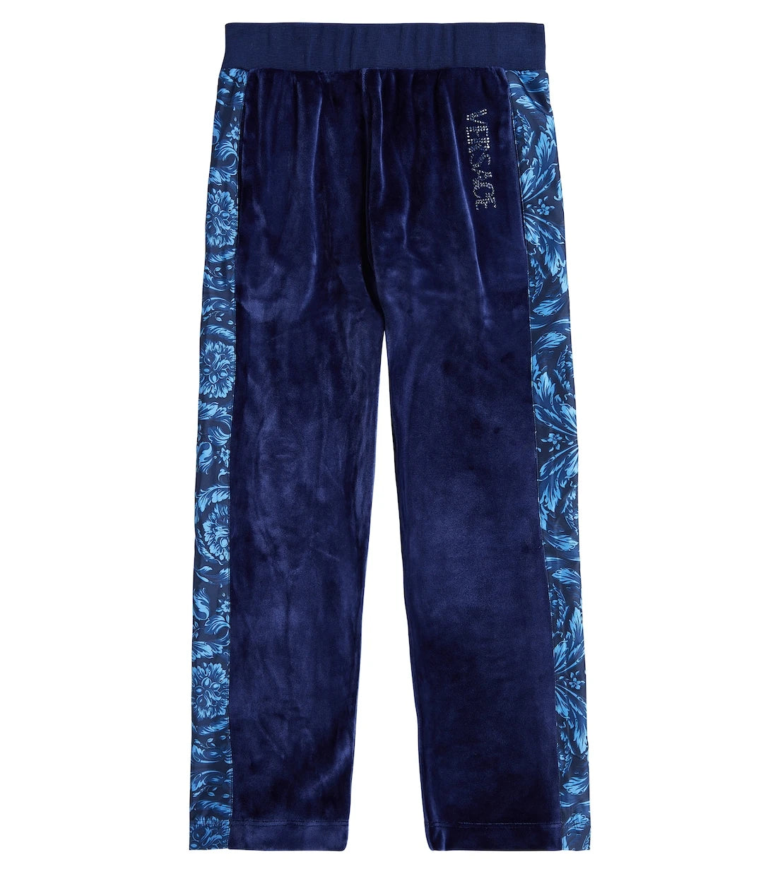 Versace Kids - Barocco embellished velvet track pants