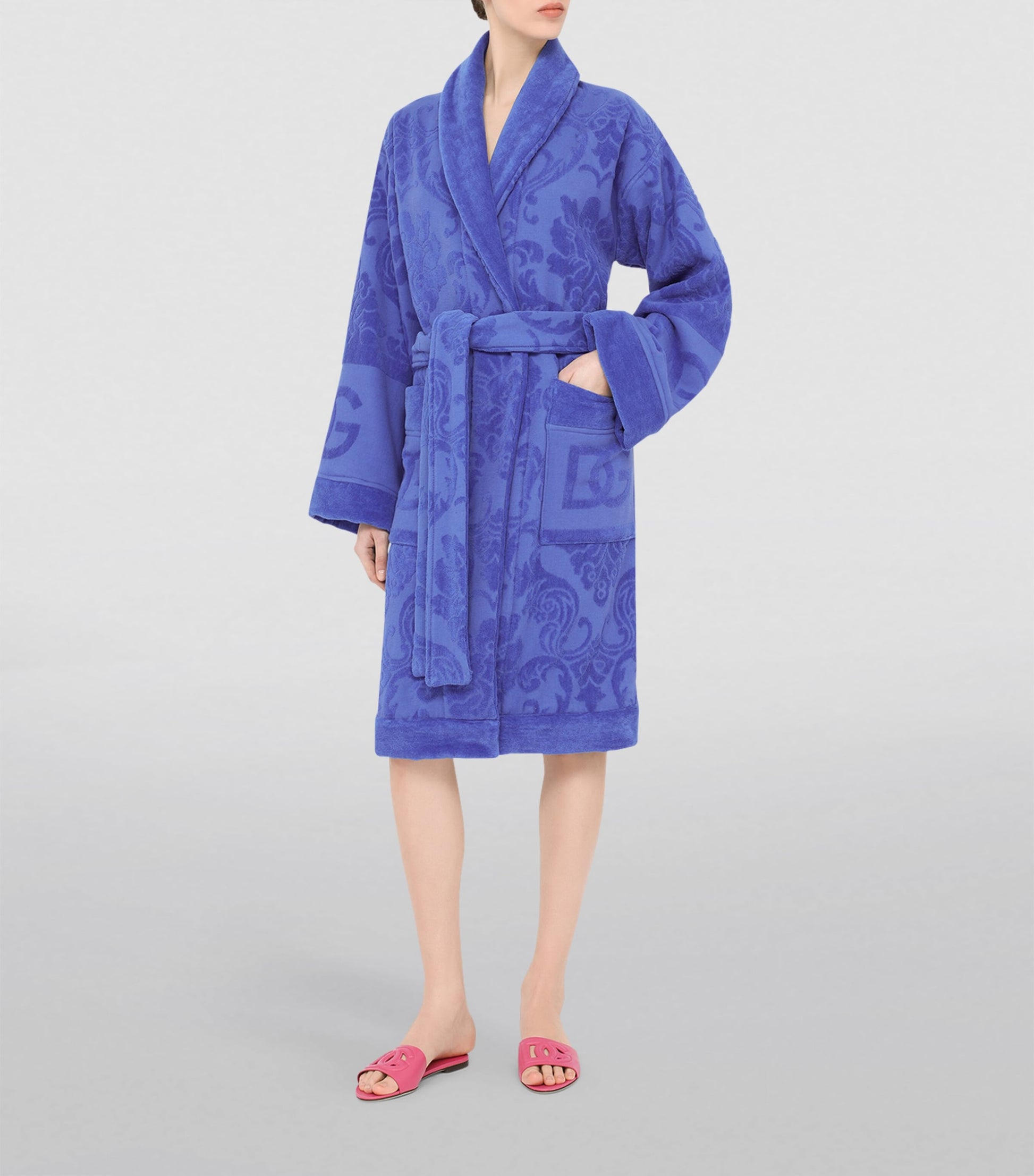 Dolce & Gabbana Casa Terry Cotton DG Logo Robe