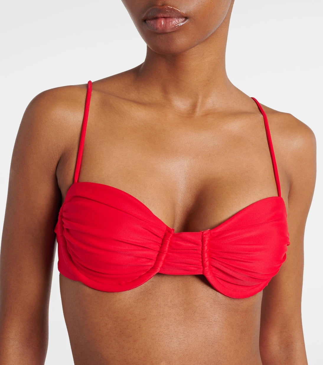 Jade Swim - توب بيكيني ميا بتصميم مكسو بقماش مجمّع