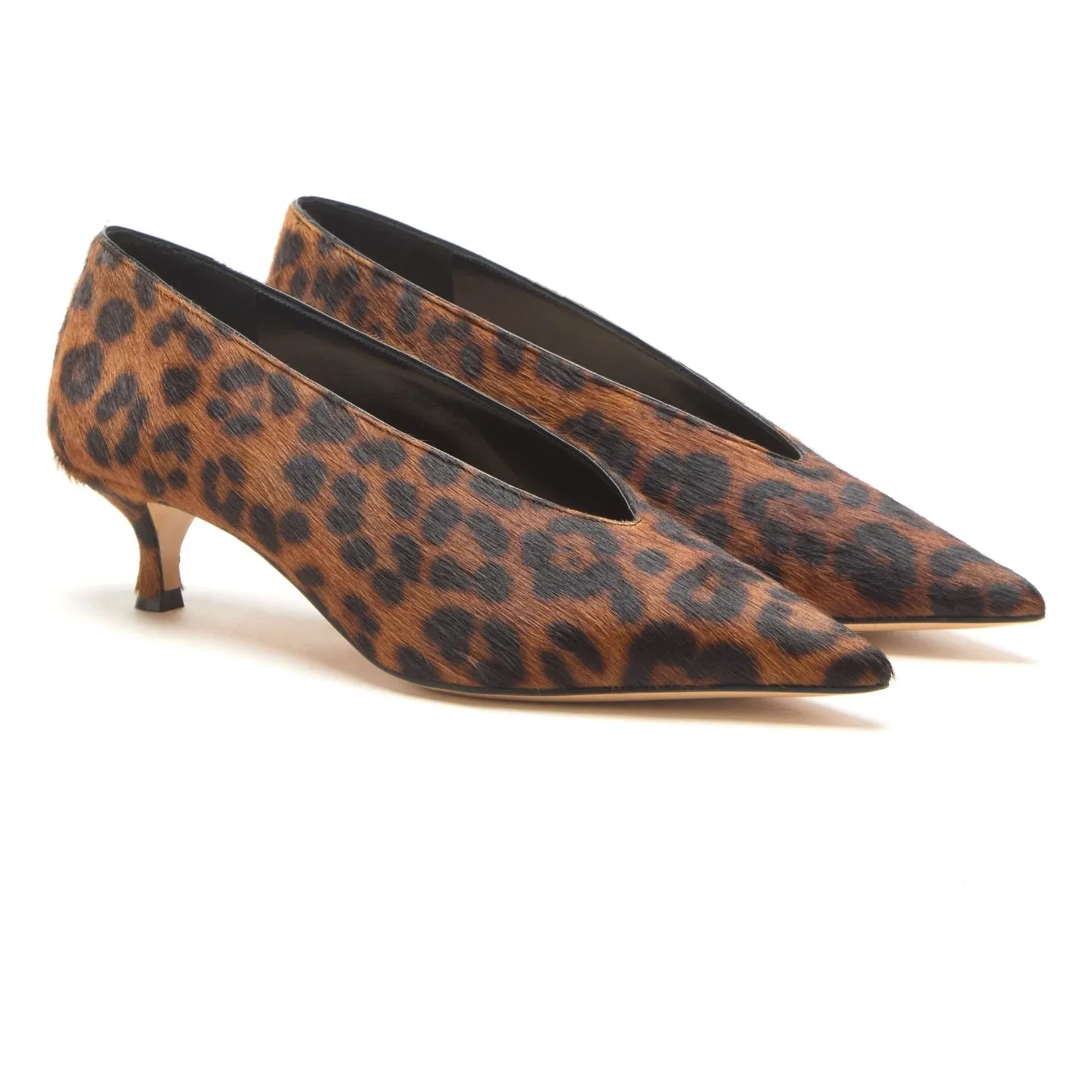 Le Monde Beryl - Leopard Calfskin Slippers | Brown