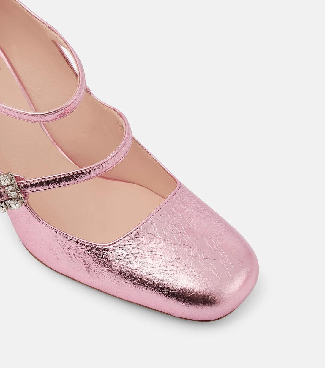 Roger Vivier - Très Vivier Babies Mini metallic leather pumps