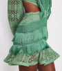 Crochet Fringe-Trim Samba Mini Dress LIGHT GREEN