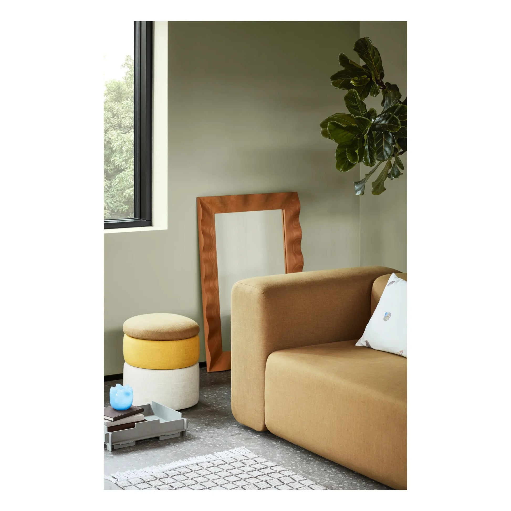 Broste Copenhagen - Wavy Beechwood Mirror | Beech