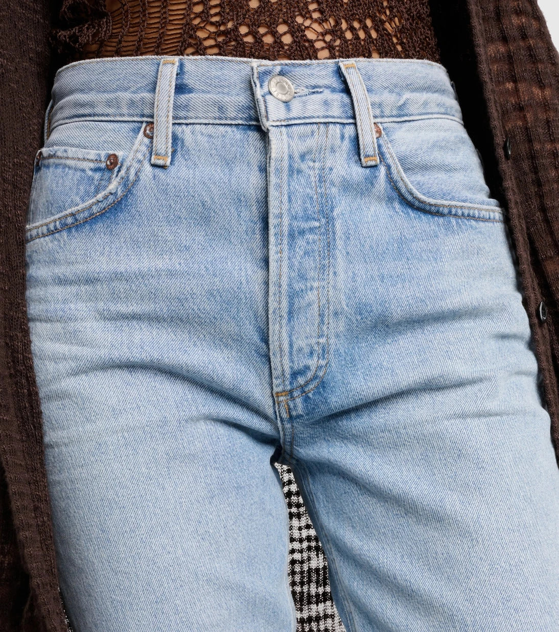 Agolde - Riley high-rise cropped straight jeans