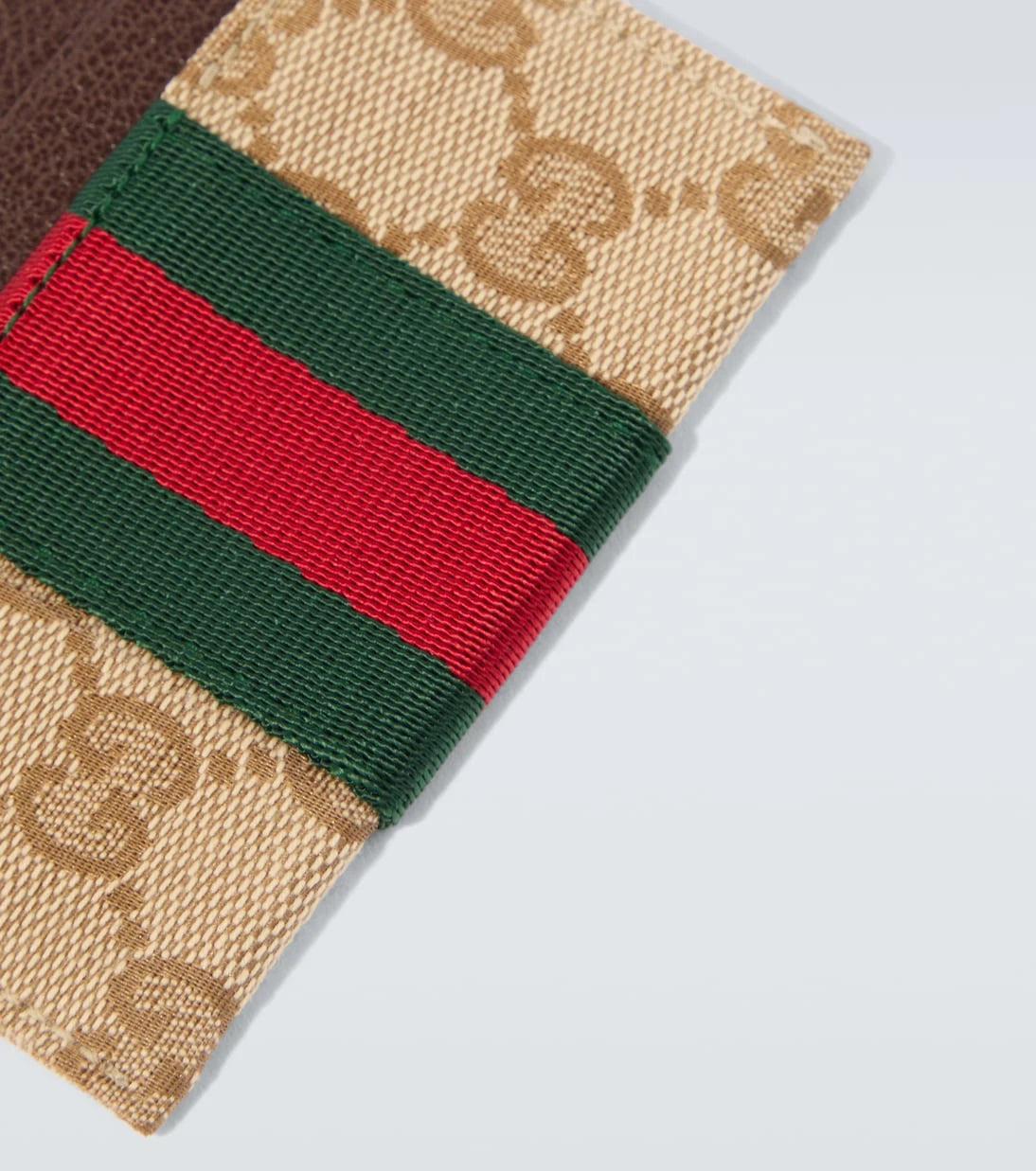 غوتشي - حافظة بطاقات GG Canvas Web Stripe