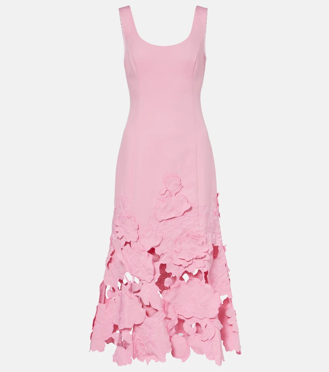 Leo Lin - Emily floral-appliqué midi dress