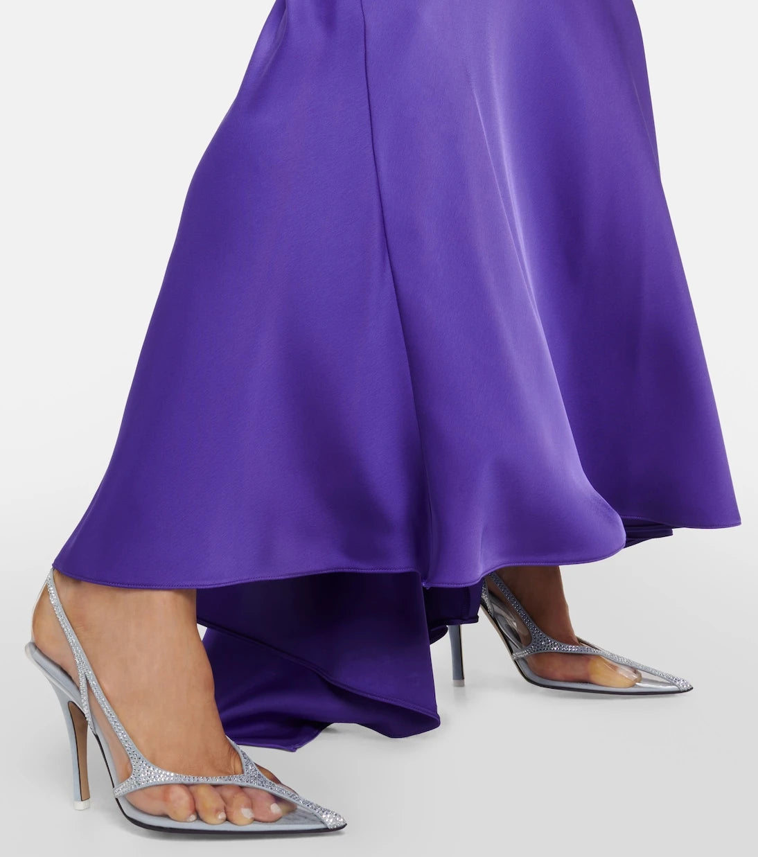 The Attico - Venus Chrome PVC and suede pumps