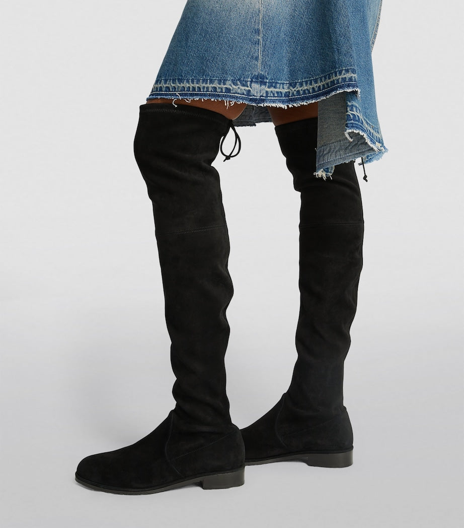 Stuart Weitzman Black Suede Lowland Bold Boots 40