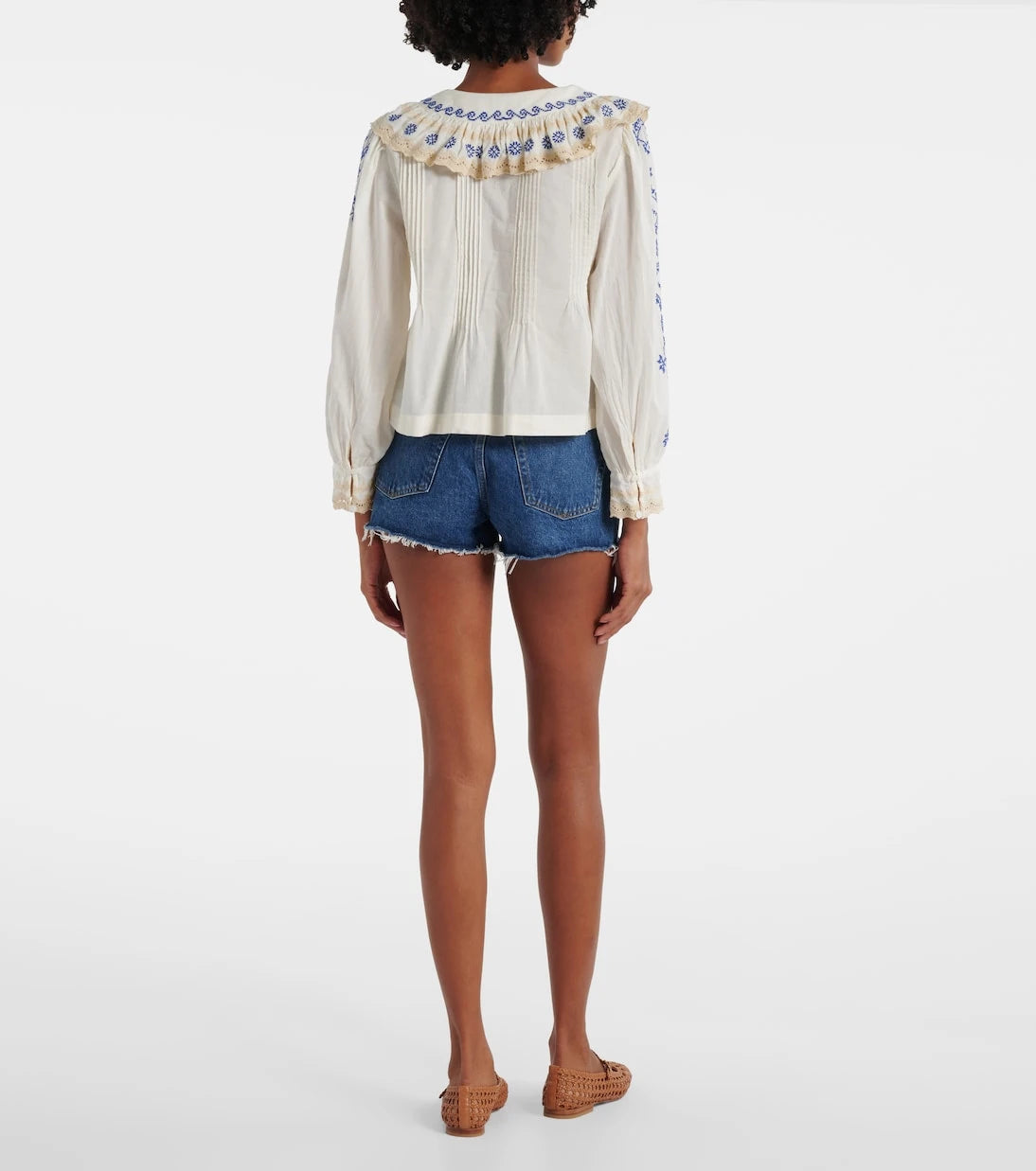 Rixo - Percy embroidered cotton blouse