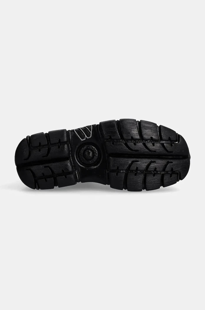 New Rock Nomada Negro + Tower Negro Acero E14 Deri Kısa Bot