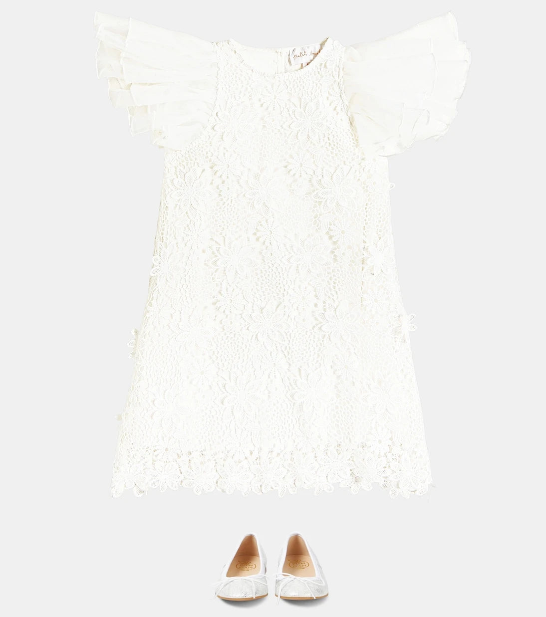 Petite Amalie - Lace-trimmed ruffled dress