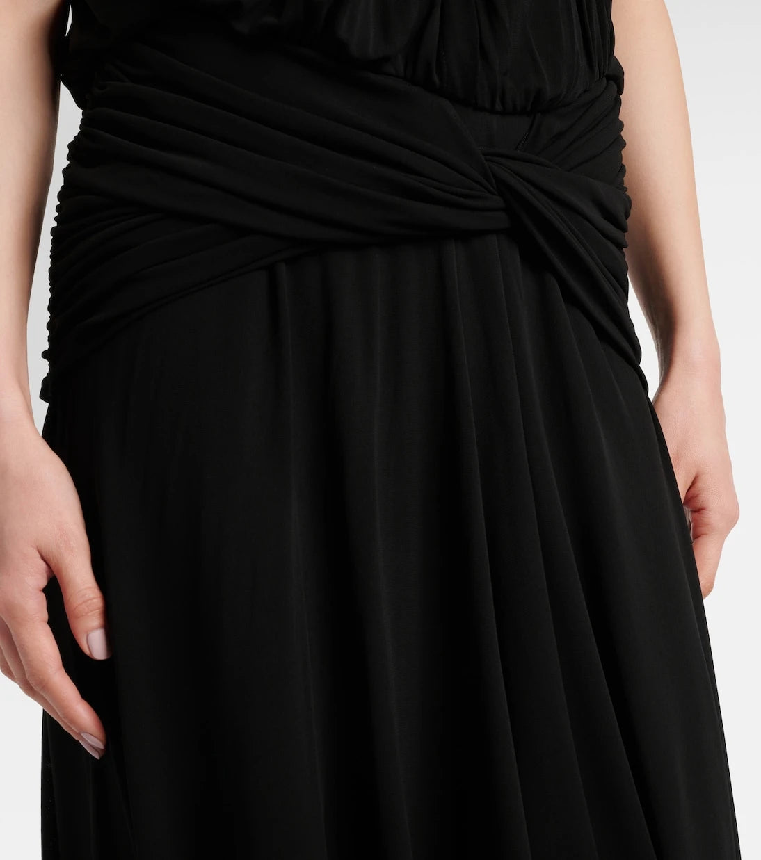 Acne Studios - Draped ruched crêpe jersey midi dress