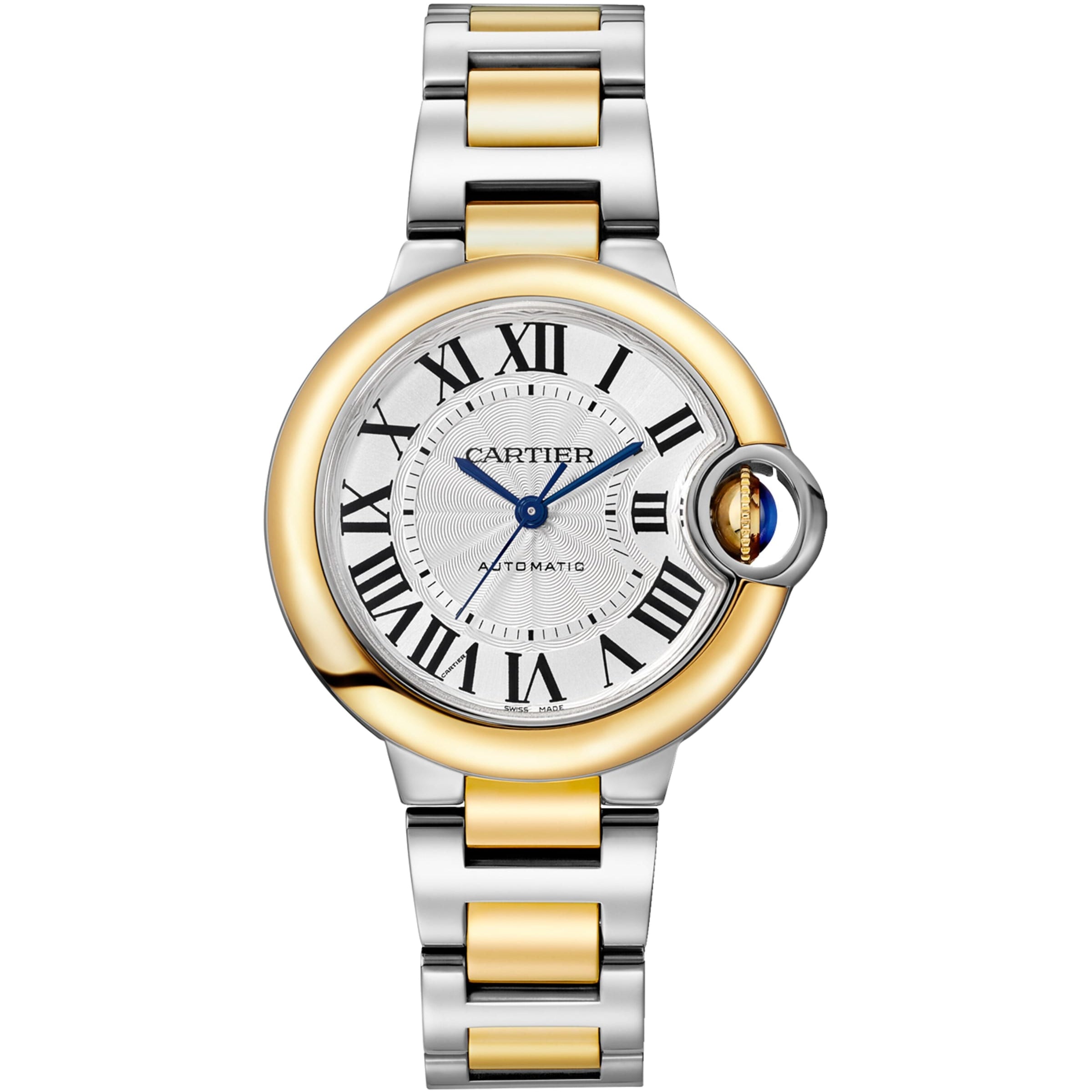 Cartier Yellow Gold and Stainless Steel Ballon Bleu de Cartier Watch 33mm